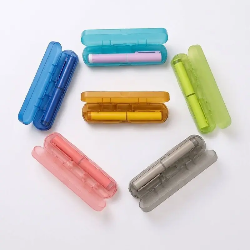Candy V1 reusable pen in six colours with slim hard case